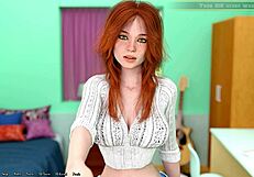 3D animated library date with beautiful girl