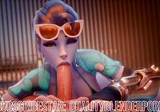 Widow Deepthroats Cock On Beach