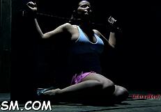 Busty girl licks extreme fur pie