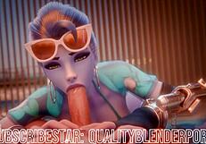 Widow Deepthroats Cock On Beach