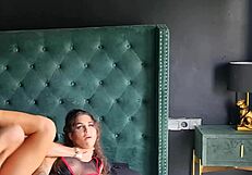 The famous neighbor fucks me hard in bed until he cums inside!