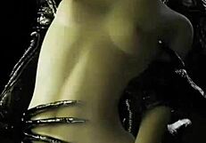 cartoon characters dance and striptease in anime hentai style