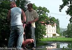 Public Street Gangbang Cumshot