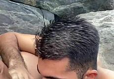 Fucking on beach stones in RJ