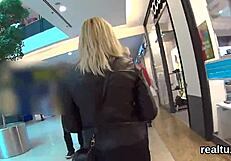 Czech nympho seduced in mall for raw POV pounding
