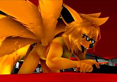 Roxy Foxy in Black Anime Cartoon World