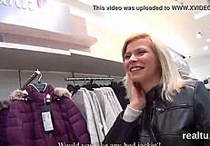 Czech nympho seduced in mall for raw POV pounding