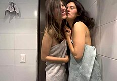 Stepsister helps in shower!