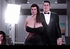 Groping Stepmom in 3D Hentai Before Her Boyfriend