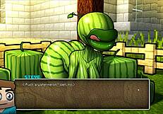 steve fucks the sexy watermelon in hornycraft parody