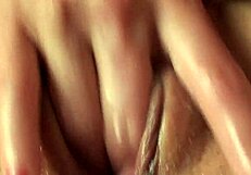 Close Up Of Wet Pussy Lips During Dildo Masturbation