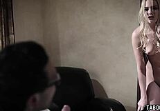 Teen lured into rough fuck with perverted neighbor's big cock