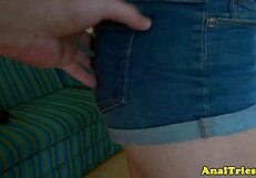 Amateur girlfriends with anal sex in POV style