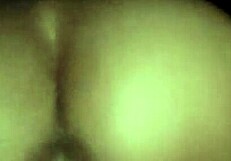 Ebony teen sits on monster cock.