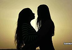 Kira Queen: 'Hot lesbo action with sexy brunette.'