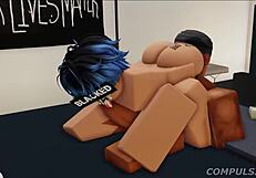 he shows off his awesome crib