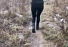 Big tits homemade amateur gets fucked in the woods