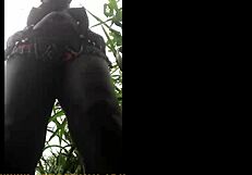 msanzi african girl in lingerie outdoors