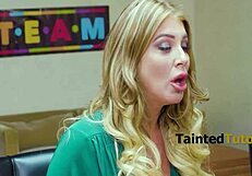 Slutty Stepmom Seduces Principal with Fierce Determination in Wild Encounter