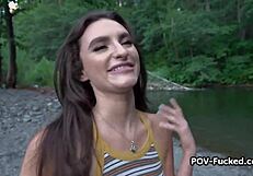 Fucking Busty Stranger In Nature By The River
