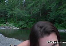 Fucking Busty Stranger In Nature By The River