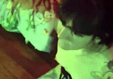 Beautiful bondaged tattooed girlfriend Sandraxo1 gives intense blowjob in homemade bondage scene