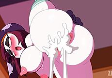 Pomni na Halloween poluje na kutasy w hentai