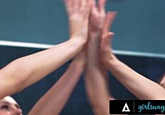 Asian cutie Lulu Chu teaches stepsis how to pleasure herself