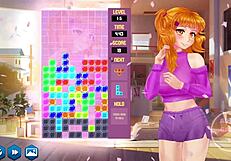 Commented gameplay of a hentai game with a gamer girl