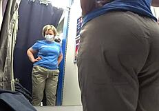 Curvy Milf's Big Ass In White Panties Captures Voyeur's Heart In Fitting Room Close-Up