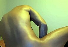 I lick Ella's spread ass in horny interracial rimjob