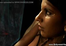 Indian Brunette Undresses And Dances In An Erotic Striptease, Teasing With Clothes Ripped