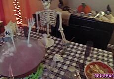 Step Daddy Gives Teen a Creampie in POV First Time