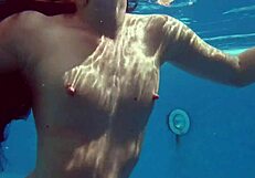 kittina ivory strips down in the public swimming pool