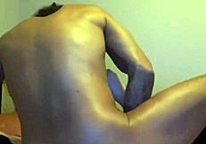 I lick Ella's spread ass in horny interracial rimjob