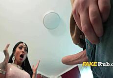 Busty Indian genie grants a wish with a playful twist in dorm roleplay