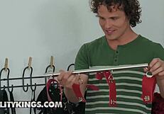 Milf hunter binds Nicolette Shea in corset and boots