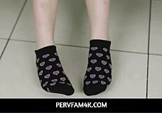 stepbrother can’t stop groping his hot stepsister’s big natural tits at pervfam4k