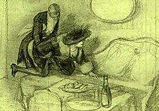 vintage illustration of antique anime cartoon