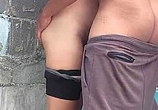 i feel so close to my brunette neighbor against the wall