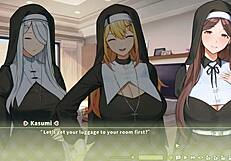 summer clover fired for giant cock in harem game