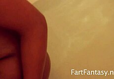 amber star creates wild fart bubbles while soaking in kinky bath