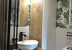 hot sexy tight pussy redhead girlfriend in the bathroom no panties tases in a miniskirt