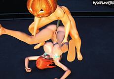 in this hentai, nami gets completely destroyed by intense action