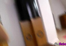 amateur teen blows big cock in stockings and shoes