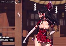Reim Touhou Pinkcat In Intense 3D Hentai Action!