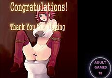 bound in the bathroom! cartoon girl gets tied up tight!