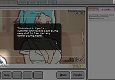 Nicole's Risky Job in Hentai Game: Fondling Boobs for Customers