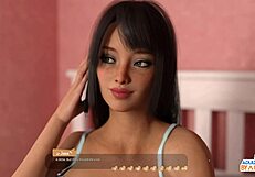 Stacy and Belle share emotional lesbian pleasure with dildos, squirting in cute outfits