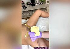 depilation of a beautiful hairy pussy by sugarnadya